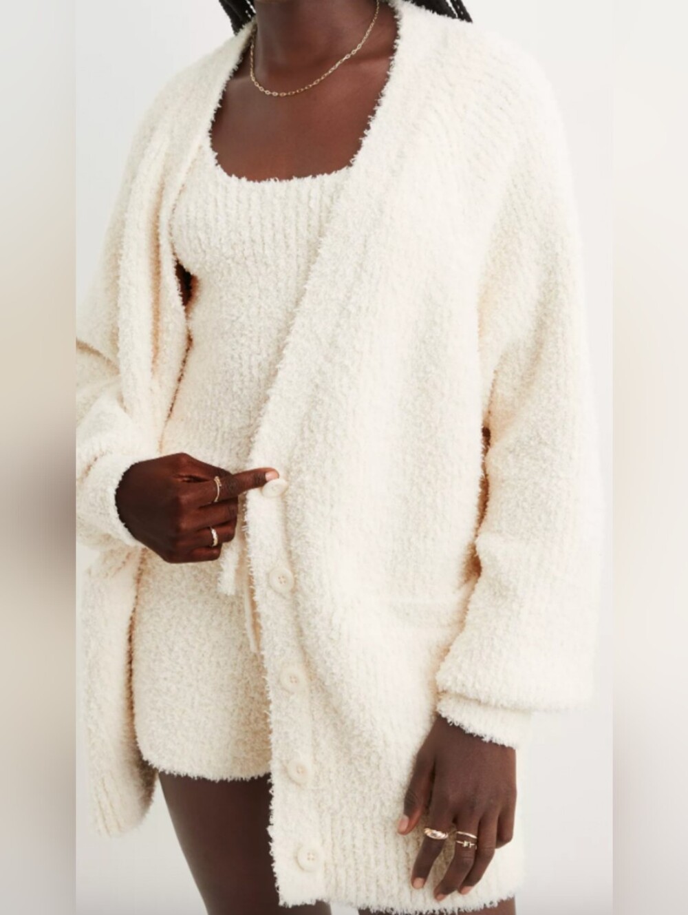 NWT Aerie Marshmallow Cardigan In Light Cream Medium